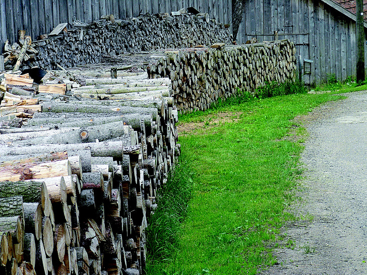 wood, bavaria, pile of wood, nature, firewood, stack, storage