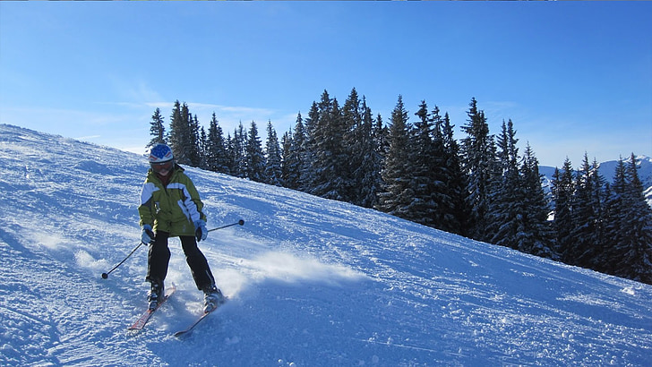 Ski, téli, hó, síelés, backcountry skiiing, hegyek, alpesi