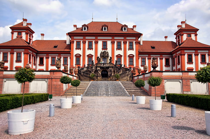 uzavretých trójske kone, Praha, Palace, hrad, schodisko, Residence, Architektúra