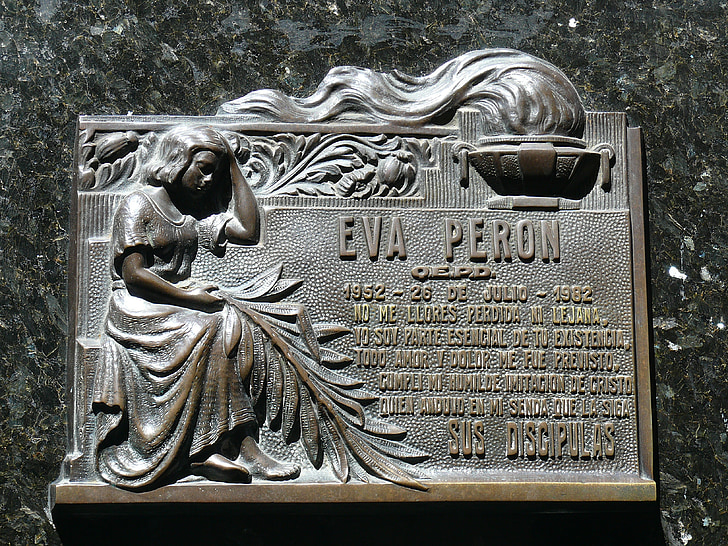 das Grab von Eva perón, Eva perón, Friedhof, Buenos aires
