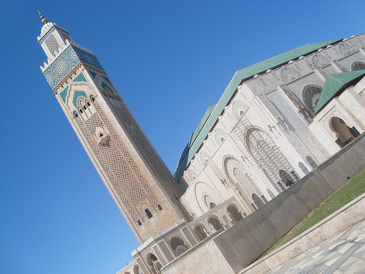 mecset, Casablanca, Marokkó, Afrika, Hassan ii.