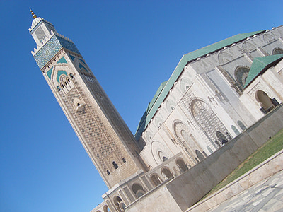 mecset, Casablanca, Marokkó, Afrika, Hassan ii.