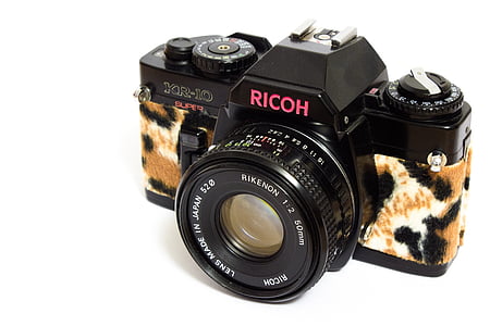 analog, camera, leopard, fashion, plush, ricoh, sweet