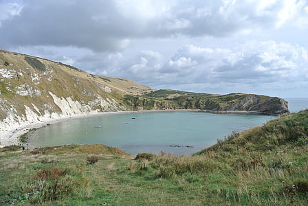 lulworth, Dorset, Cove, rannikul, Bay, kaljud, Beach