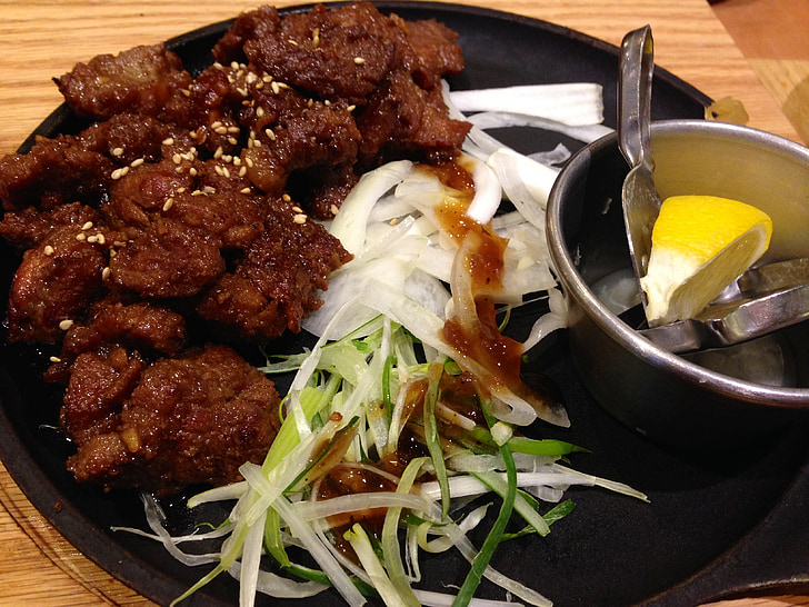 carne, Coreano, fusão, comida