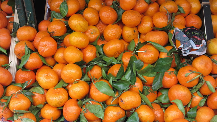 apelsinai, vaisiai, lapai, Citrusiniai vaisiai, vaisių, maisto, vitaminai