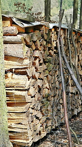 kayu, holzstapel, batang pohon, Kehutanan, log, industri kayu, mengurangi