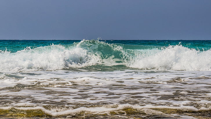 bølge, Smashing, havet, kyst, natur, Beach, Splash