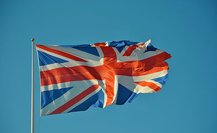 britská vlajka, vlajka, Britská, Spojené kráľovstvo, Británie, Veľká, kráľovstvo