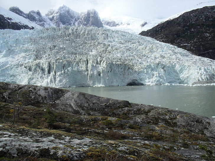 Pia gleccser, jég, glaciális, természet