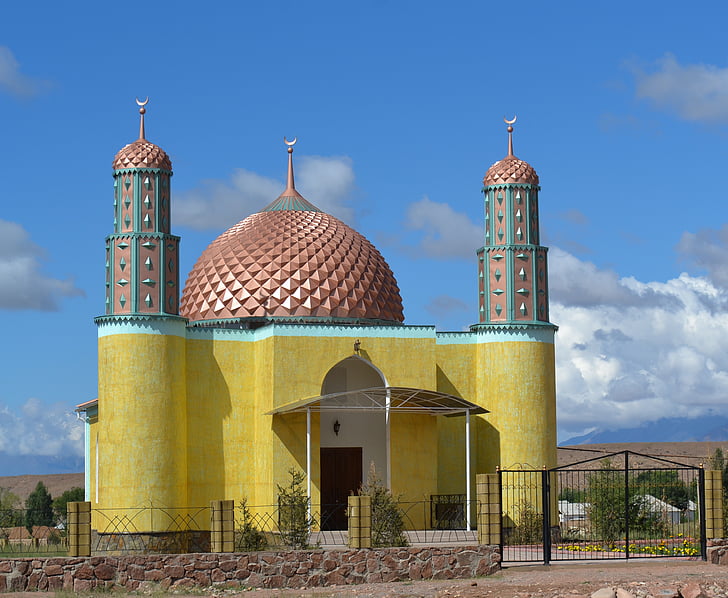moskeen, Kirgisistan, dome, islam