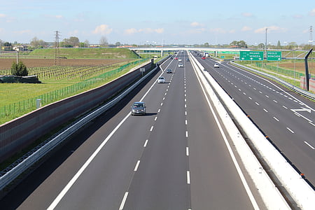 autostrady, pasy ruchu, transportu, prędkość, drogi, asfaltu, połączenia