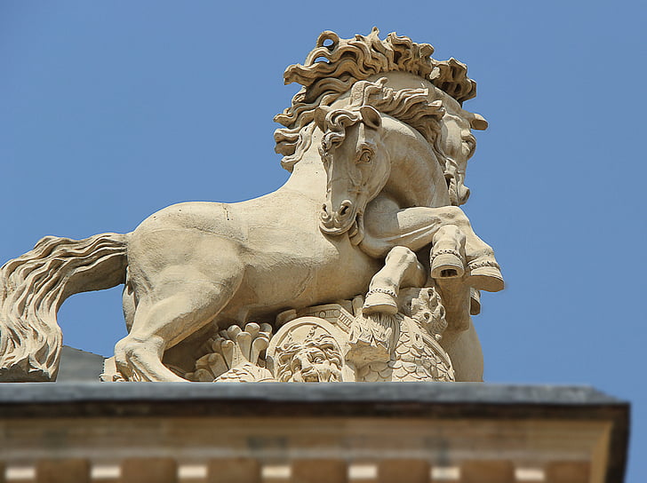 horse, sculpture, paris, statue, monument, landmark, historical
