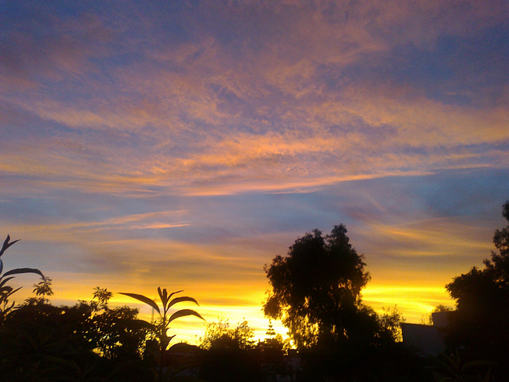 Dawn, den, Mexiko, obloha, mraky, probuzení