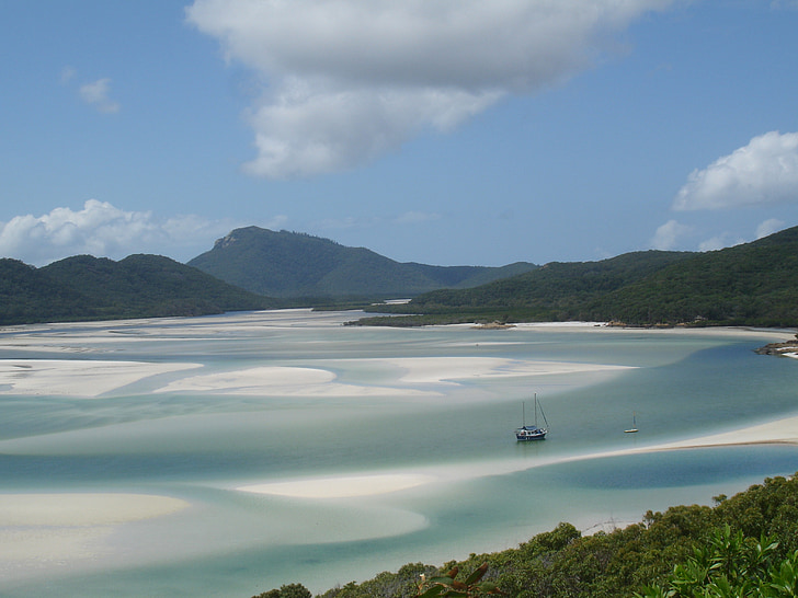 Whitsundays - Australië, zee, Oceaan, blauw, water, strand, landschap