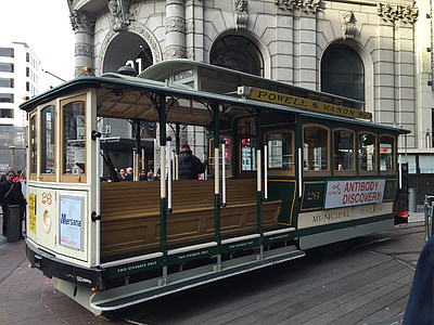 cable car, san francisco, transportation, trolley, tourism, california, urban