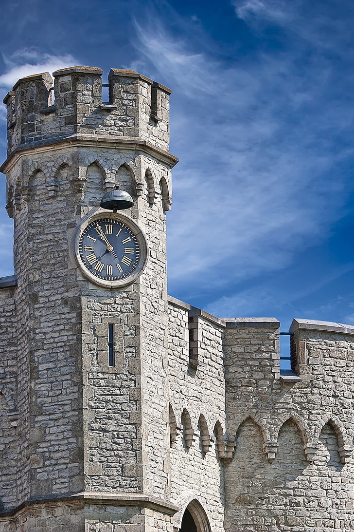 타워, 시계, 공기, 성, 건물, 기념물, 포인터