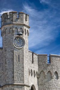 tower, clock, air, castle, building, monument, pointers