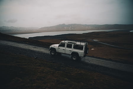 carretera, camí, cotxe, vehicle, Llac, l'aigua, Highland