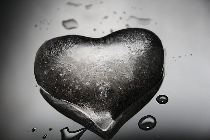 heart, ice, cold, winter, christmas, advent, frozen