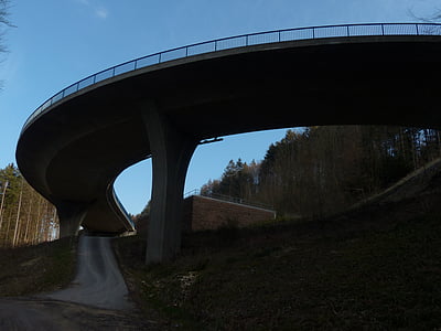 Pont, carretera, corba, construcció de carreteres, arquitectura, Pont Alt, Pilar