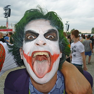 il joker, uomo, vestire, vernice del fronte, persone, lingua