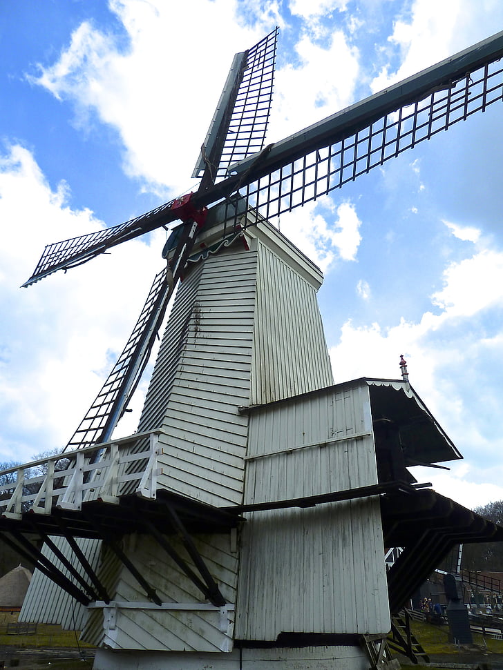 windmill, dutch, netherlands, mill, sky, europe, tourism