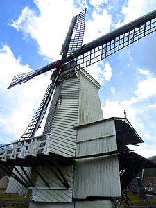 vējdzirnavas, Holandiešu, Nīderlande, dzirnavas, debesis, Eiropa, tūrisms