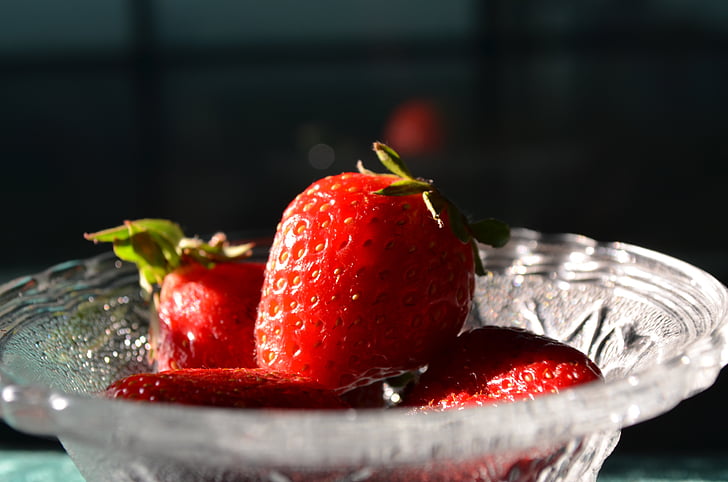 fraise, bol, fruits, fruits, alimentaire, frais, en bonne santé