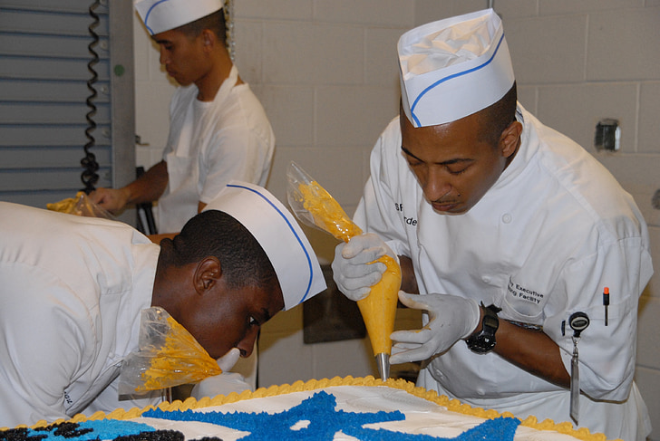 cucina, torta, decorazione, glassa, preparazione, chef, cibo