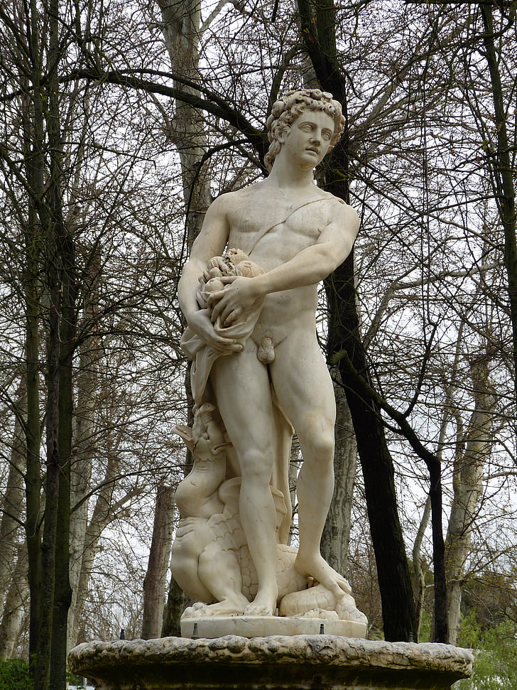 figur, Ungdom, Castilien, marmor, Park, Palace, mand