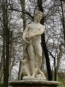 figure, youth, castile, marble, park, palace, man