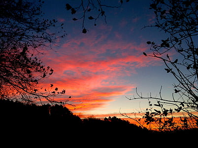 západ slnka, Dawn, jeseň, slnko, krása, Mountain, Príroda