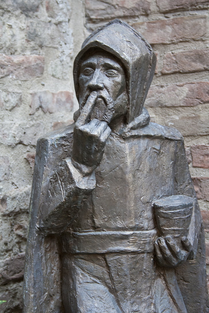 biarawan, patung, Bologna