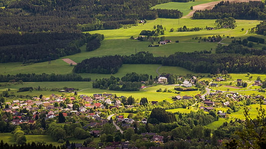 countryside, country, czech, landscape, rural, field, green