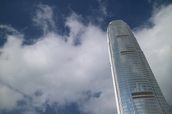 budynek, na zewnątrz budynku, Miasto, Hong kong, niebo, Chmura - Niebo, Drapacz chmur