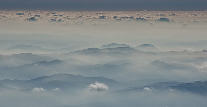 remoto, montanhas, Horizon, nuvem, paisagem, Cárpatos, Eslováquia