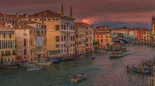 Venedig, Italien, Ben, venetiansk kanal, kanal