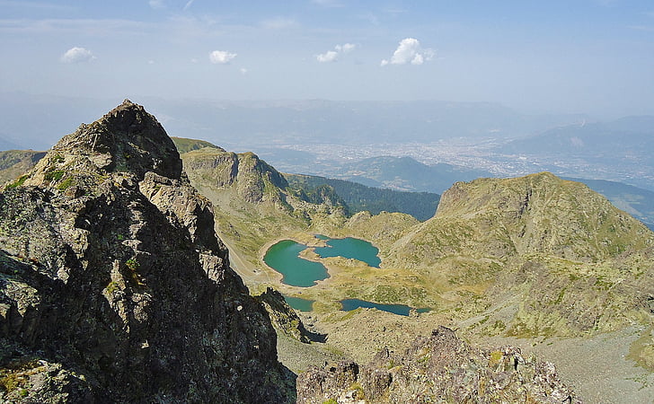 innsjøer robert, innsjøer, fjell, toppmøtet, panoramautsikt, fotturer, Alpene