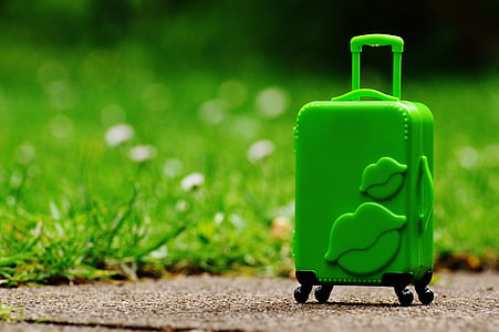 prtljage, voziček, potovanja, slovo, pojdi proč, počitnice, na poti
