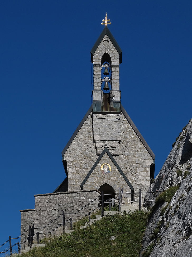 Wendelstein, Crkva, Bavaria, planine, vjerske, kapela, Crkvica u brdima