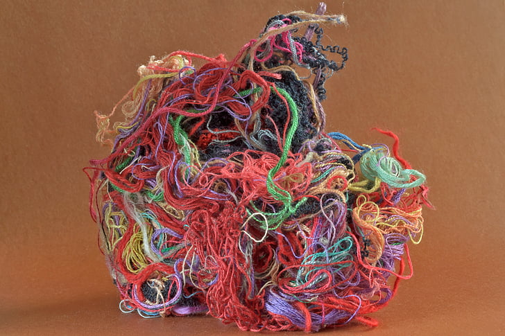 thread, tangle, knitting, needlework, wool