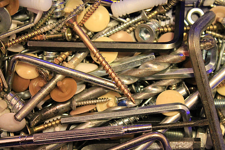 Schraube, Schraubendreher, Werkzeug, Handwerker, Bohren Sie, Krimskrams, Inbus-Schlüssel