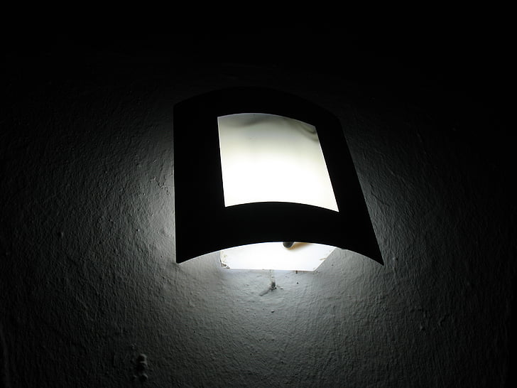belysning, nat, lys, lampe