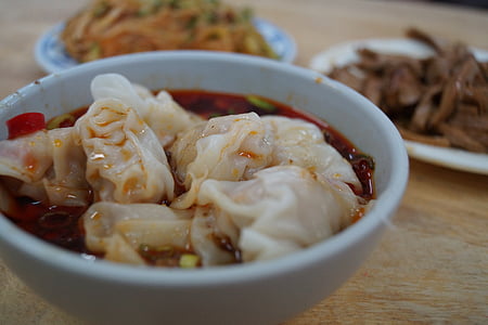 Cina makan sedikit, gourmet, merah minyak shills