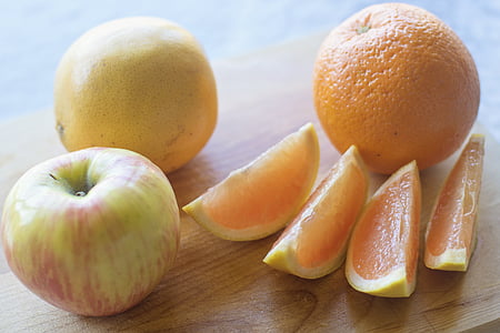 frukt, fortsatt liv, Apple, oransje, grapefrukt, mat, livet