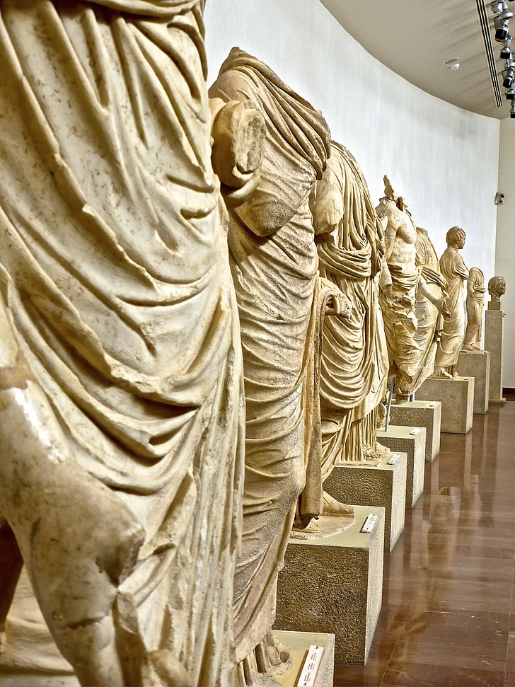 escultura, pantalla, antigua, romano, clásico, estatua de, historia