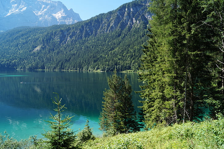 Eibsee, Баварія, озеро, води, дзеркальне відображення, Природа, краєвид
