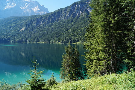 eibsee, Bayern, Lake, nước, phản ánh, Thiên nhiên, cảnh quan