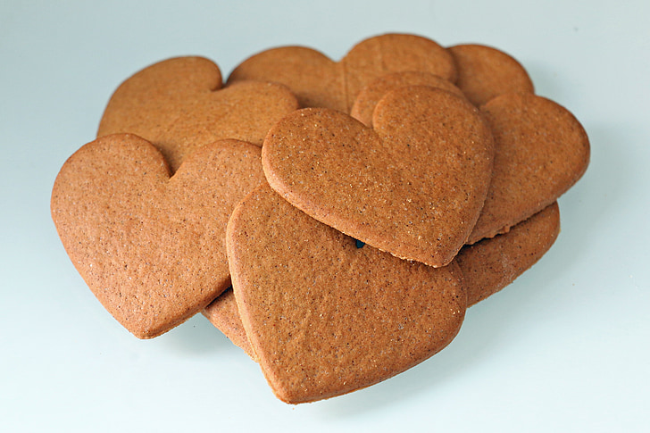 heart, gingerbread, advent, christmas, food, cookie, snack